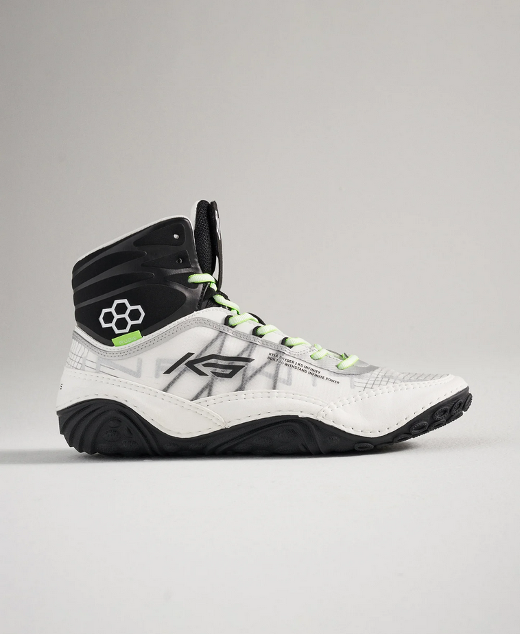 KS Infinity Adult Wrestling Shoes - Yang White/Lime 